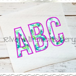 Walter Applique Machine Embroidery Font Alphabet - 4 Sizes