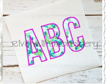 Walter Applique Machine Embroidery Font Alphabet - 4 Sizes