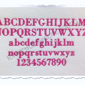 Small Mini Georgia Machine Embroidery Font Monogram Alphabet - 1/2&quot; & 3/4&quot; Sizes - BX Files Instant Download Design PES