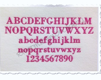 Small Mini Georgia Machine Embroidery Font Monogram Alphabet - 1/2" & 3/4" Sizes - BX Files Instant Download Design PES