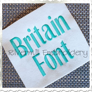Britain Machine Embroidery Font Monogram Alphabet - 3 Sizes - BX Files Instant Download Design PES Rivermill Embroidery