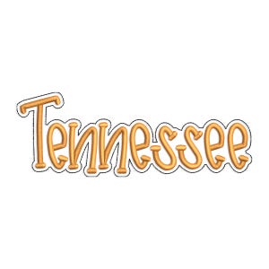 TN Tennessee with a Bean Stitch Outline Machine Embroidery Design - 4 Sizes - Instant Download PES DST Digital File Rivermill Embroidery