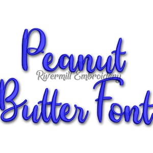 Peanut Butter Machine Embroidery Font Monogram Alphabet - 3 Sizes - BX Files Instant Download Design PES