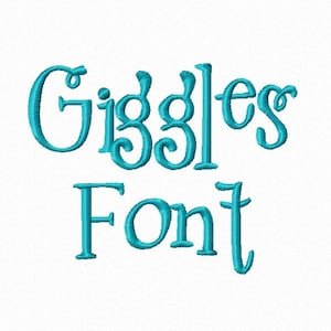 Giggles Machine Embroidery Font Monogram Alphabet - 3 Sizes - BX Files Instant Download Design PES Rivermill Embroidery