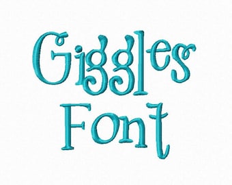 Giggles Machine Embroidery Font Monogram Alphabet - 3 Sizes