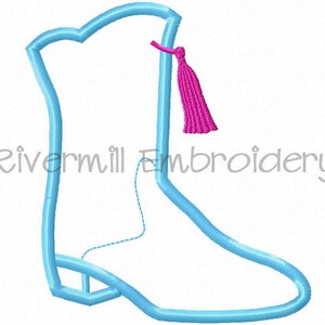 Drill Team Boot Applikation Maschinenstickerei Design - 4 Größen - Instant Download PES DST Digitale Datei Rivermill Stickerei