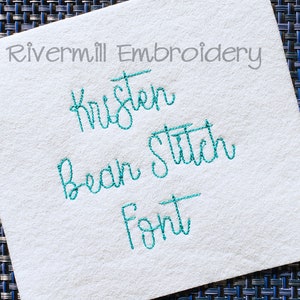Small Kristen Vintage Bean Stitch Machine Embroidery Font Monogram Alphabet - 3 Sizes