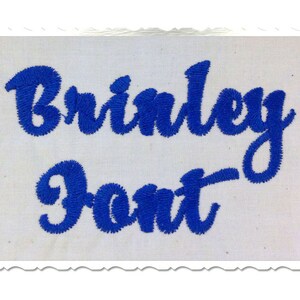 Brinley Machine Embroidery Font Monogram Alphabet - 3 Sizes - BX Files Instant Download Design PES Rivermill Embroidery