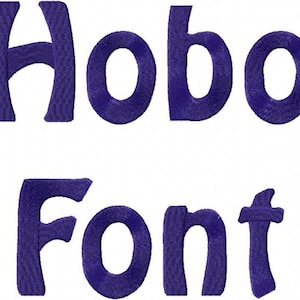 Hobo Machine Embroidery Font Monogram Alphabet 3 Sizes image 1