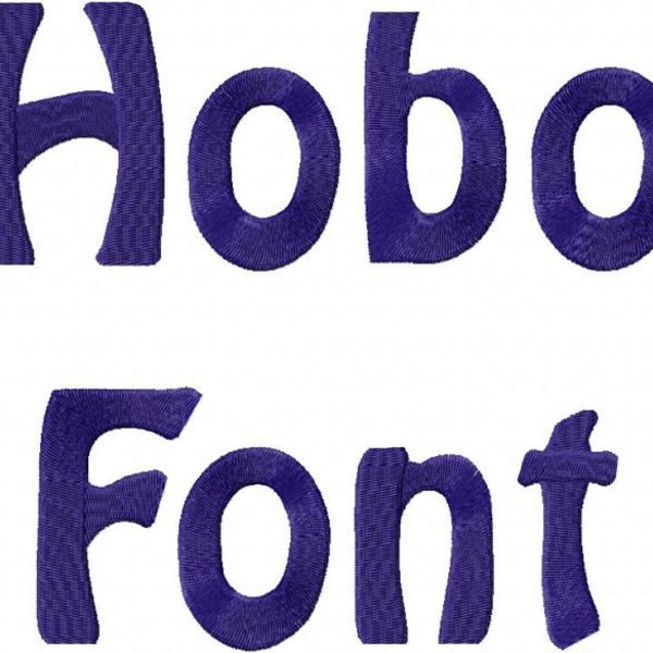 Hobo Machine Embroidery Font Monogram Alphabet - 3 Sizes