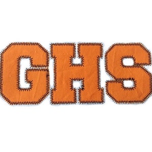 Zig Zag Edge Varsity Collegiate Applique Machine Embroidery Font Alphabet - 5 Sizes