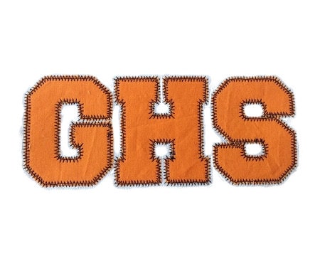 Zig Zag Edge Varsity Collegiate Applique Machine Embroidery Font Alph…