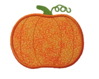 Applique Pumpkin Machine Embroidery Design - 4 Sizes - Instant Download PES DST Digital File Rivermill Embroidery