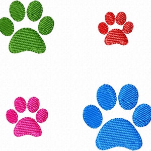 Mini Paw Print Machine Embroidery Design 4 Sizes image 2