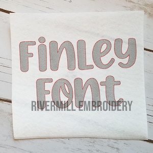 Finley Sketch Style Machine Embroidery Font Monogram Alphabet - 3 Sizes - BX Files Instant Download Design PES Rivermill Embroidery