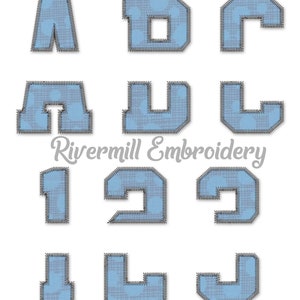 Zig Zag Applique Split Varsity Alphabet Machine Embroidery Alphabet 4 ...