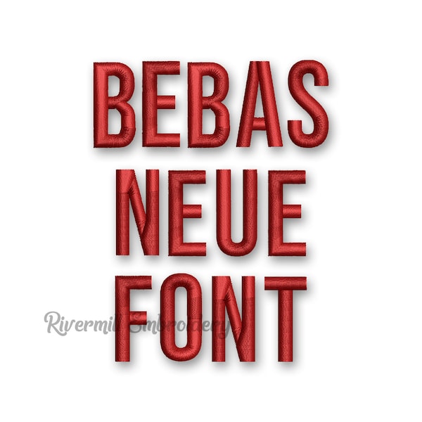 Bebas Neue Machine Embroidery Font Monogram Alphabet - 3 Sizes