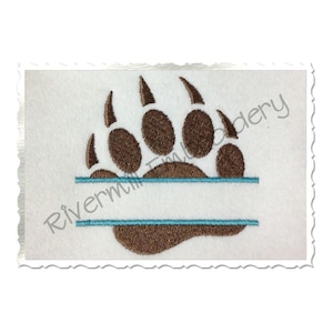 Small Split Bear Paw Machine Embroidery Design - 3 Sizes - Instant Download PES DST Digital File Rivermill Embroidery