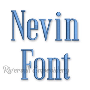 Nevin Machine Embroidery Font Alphabet - 3 Sizes - BX Files Instant Download Design PES