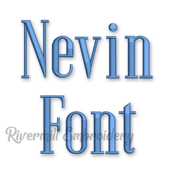 Nevin Machine Embroidery Font Alphabet - 3 Sizes