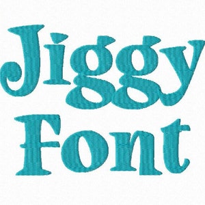 Jiggy Machine Embroidery Font Monogram Alphabet - 3 Sizes