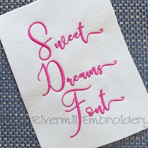 Sweet Dreams Machine Embroidery Font Monogram Alphabet - 3 Sizes - BX Files Instant Download Design PES