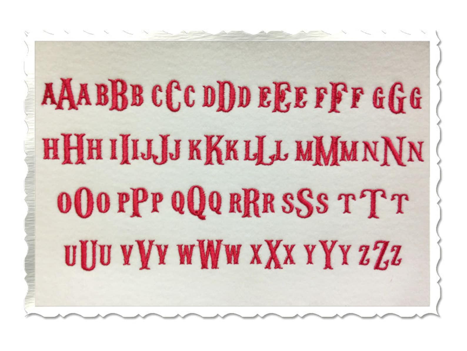 Small Fish Tail Monogram Machine Embroidery Font Alphabet - 3/4" & 1/2 ...
