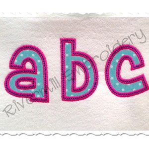 2 Inch Cheri Applique (Satin w/ Bean Stitch) Machine Embroidery Font Monogram Alphabet