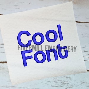 Cool Machine Embroidery Font Alphabet - 3 Sizes - BX Files Instant Download Design PES Rivermill Embroidery