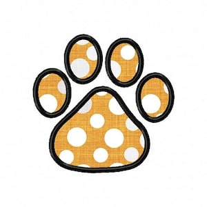 Applique Paw Print Machine Embroidery Design - 4 Sizes - Instant Download PES DST Digital File Rivermill Embroidery