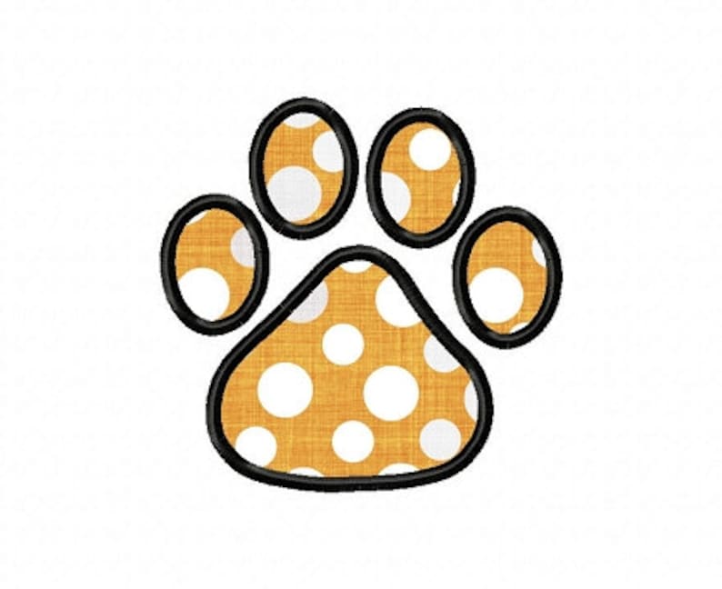 Applique paw print machine jessecmault design 4 sizes  etsy