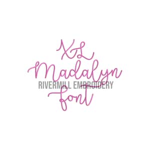 Extra Large Madalyn Machine Embroidery Font Monogram Alphabet - 3 Sizes - BX Files Instant Download Design PES Rivermill Embroidery