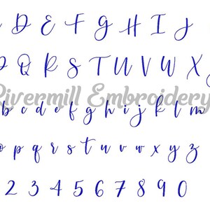 Extra Large Katy Script Machine Embroidery Font Monogram Alphabet - 3 ...