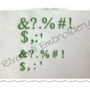Small Punctuation Set - Machine Embroidery Designs - BX Files Instant Download Design PES