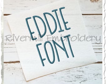 Eddie Machine Embroidery Font Monogram Alphabet - 3 Sizes