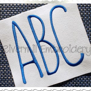 Extra Large Farm Style Machine Embroidery Font Monogram Alphabet - 3 Sizes - BX Files Instant Download Design PES Rivermill Embroidery
