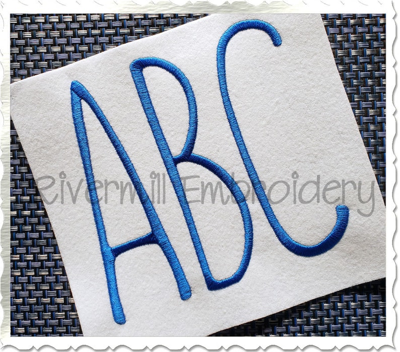 Extra Large Farm Style Machine Embroidery Font Monogram Alphabet - 3 ...