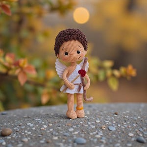 Patrón de amigurumi de muñeco Eros: Cupido de San Valentín (Patrón PDF)