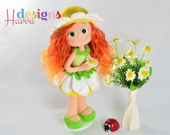 Daisy Flower Fairy Amigurumi Doll Pattern • PDF Crochet Doll Tutorial