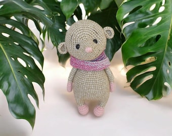 Niedliche Maus Häkelanleitung, Amigurumi Tier (PDF-Häkelanleitung)