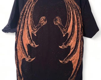 Demon/Dragon Wing Bleach Art on Shirt - Made to Order