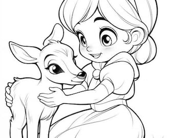 Girls, Kids & Adult Coloring Book | Instant Download PDF, Barbie drawings