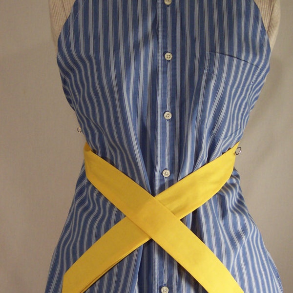 Children's Apron - Art Smock - Upcycled Dress Shirt