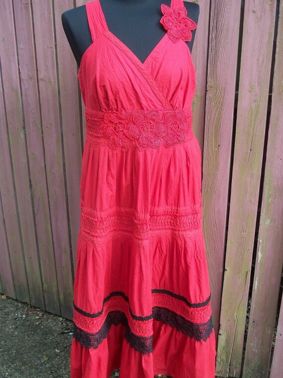 red lace sundress