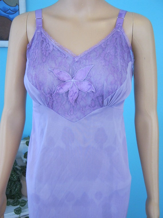 Vintage LILAC Full Slip Dress - Upcycled Purple La