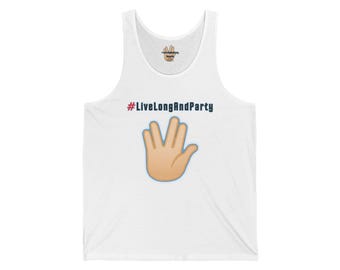 LiveLongAndParty # Tank | Hashtag Text with Vulcan Hand Emoji