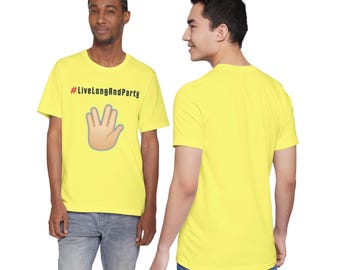 Live Long & Party Hashtag Tee with Vulcan Salute