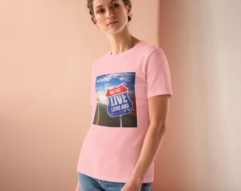 Women's Live Long and Party Sign Tee |  Trek LOGO back WHITE Shirt