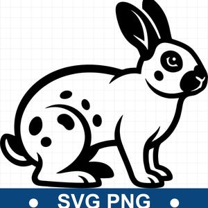 Rabbit SVG PNG Bundle, Bunny Clipart, Detailed Hare Vector, Woodland Animal Silhouette, Laser Cut File, Cricut Easter Designs