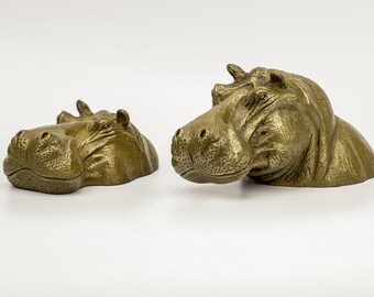 Pair Hippo Ornaments Bathroom Accessories, Gift for Someone Who Has Everything, I Want A Hippopotamus for Christmas, Animal Wildlife Gifts